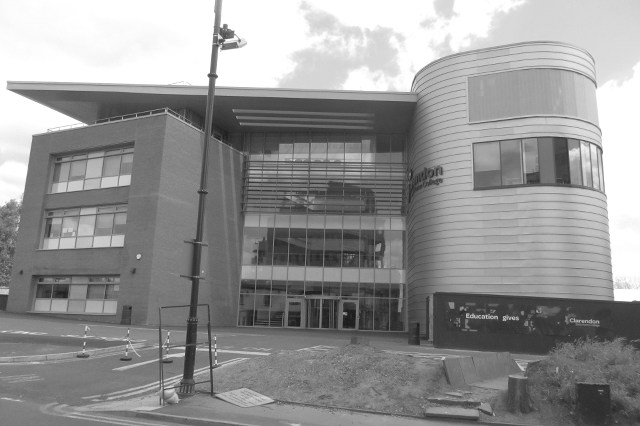 Imposing: the new Clarendon Sixth Form College in Ashton, now on its first full term.