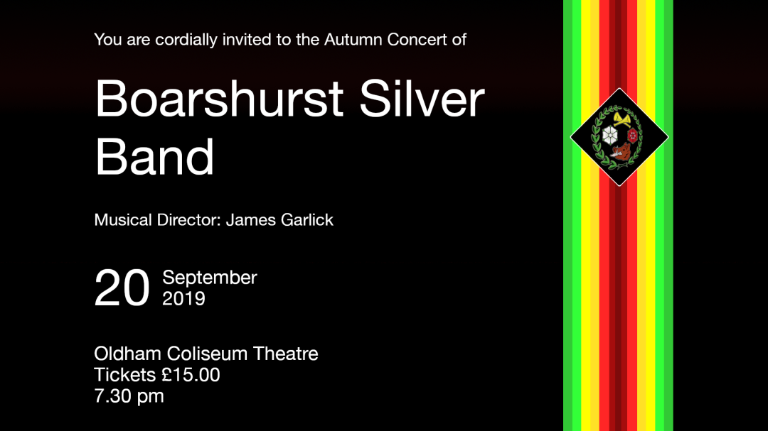 Boarshurst Silver Band Oldham Coliseum Ad